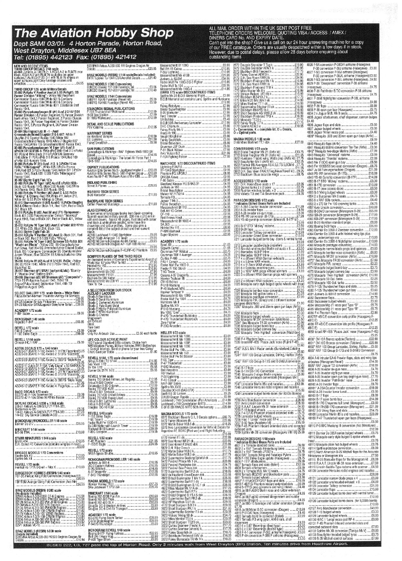 Scale Aviation Modeller International 2001-03